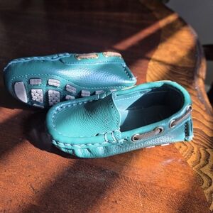 Janie and Jack Cali Green Kids Moccasin Drivers
